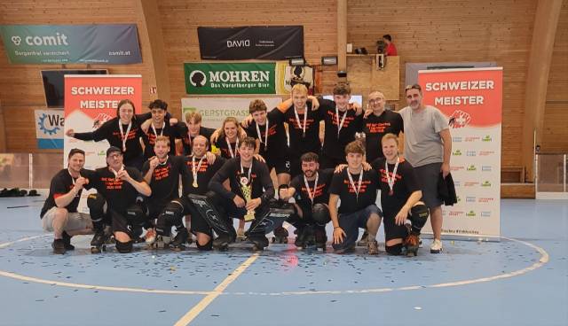 Das Herrenteam des RHC Gipf-Oberfrick wird Schweizer Meister in der 1. Liga. Foto: zVg 