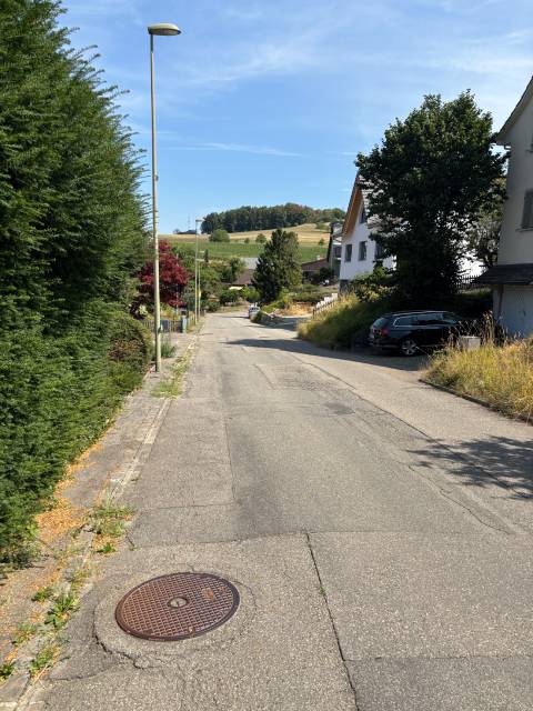 Die Hauptstrasse in Lampenberg